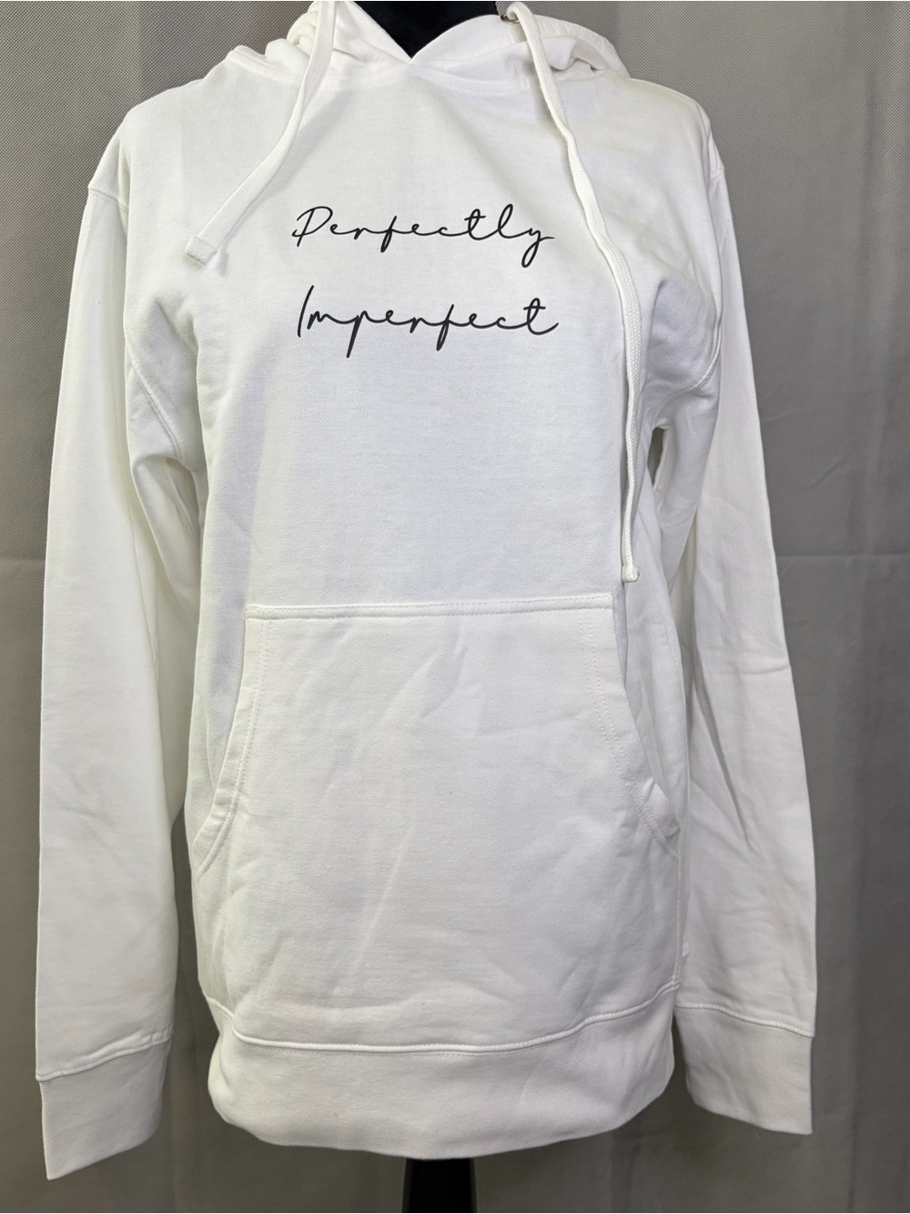 Om & Ah London Perfectly Imperfect White Hoodie